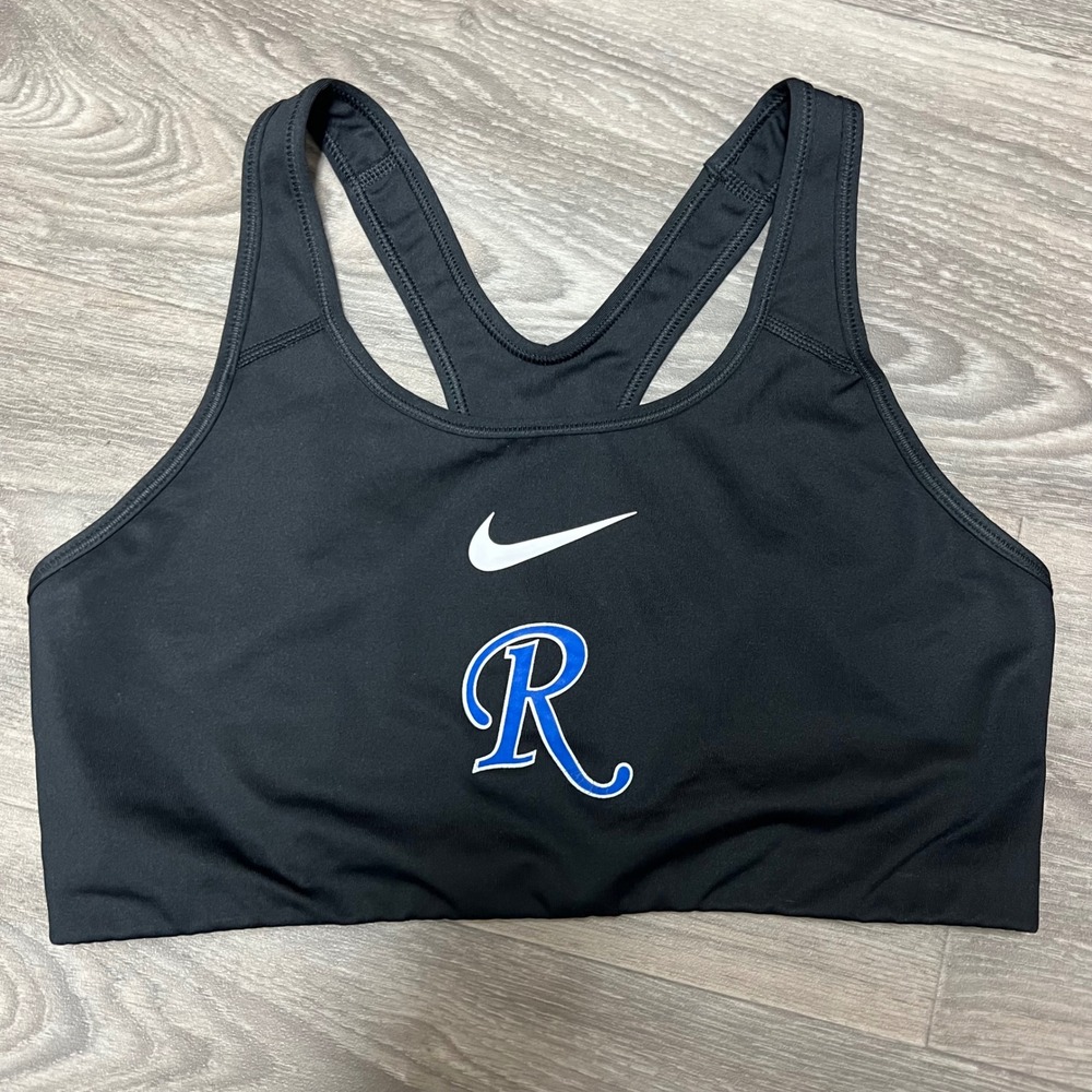 Nike Sports Bra Racerback Compression Athletic Activewear‎ Black Large 0197